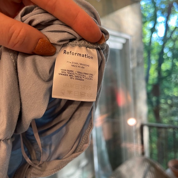 *NWT* Reformation Fallow Tencel® Lyocell Ruched Top - Picture 6 of 6